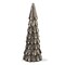 Large Cast Aluminum Tree Decor - Decorative Holiday Sculpture for Christmas - Silver Tree Accent - 10" Tall